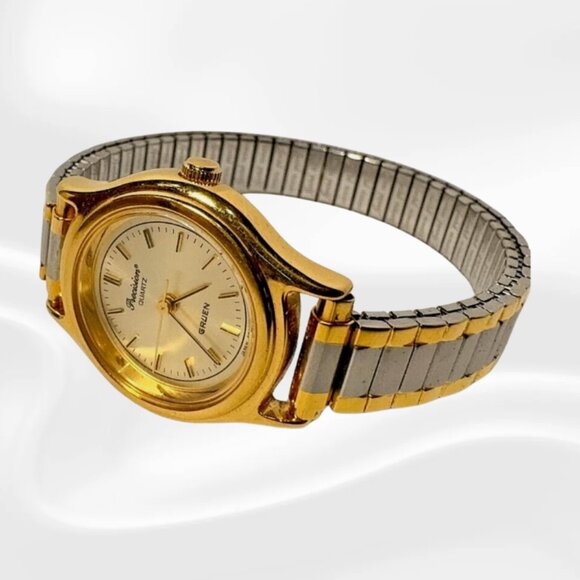 Vintage Gruen Precision Two-Tone Quartz Ladies Watch – Classic, New Battery - Picture 1 of 5